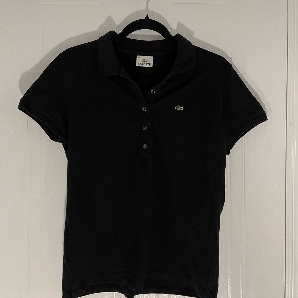 Lacoste Women's Black Button Down Shirt